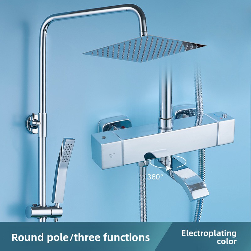 Home Bathroom Set - Elektroplaterowany zestaw prysznicowy ze stali nierdzewnej