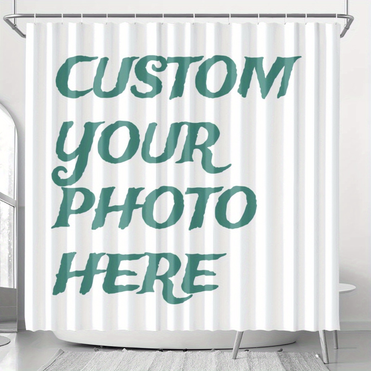 Home Bathroom Images - Zasłona prysznicowa z własnym zdjęciem, personalizowana