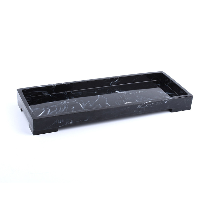 Zara Home Bathroom Tray - Taca toaletowa czarna do makijażu w