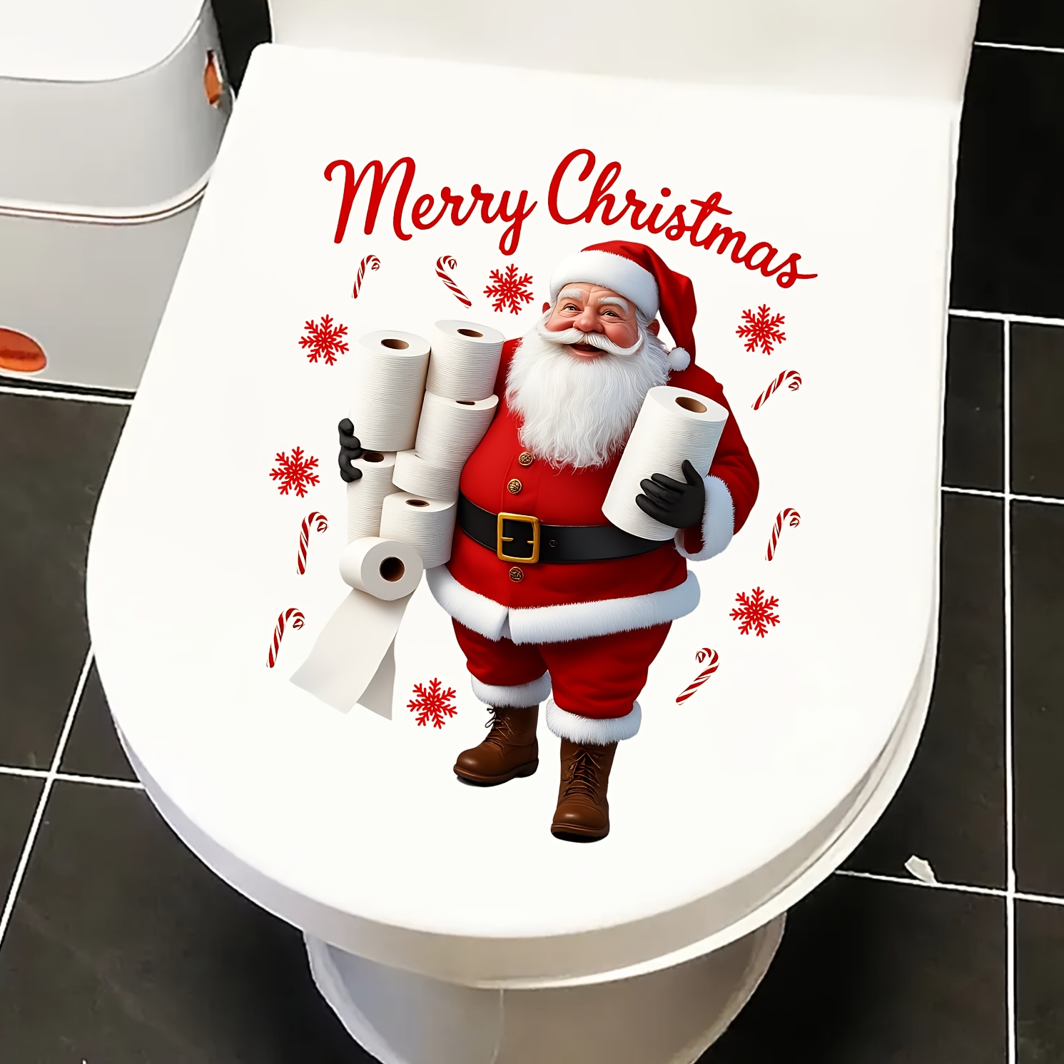 Home Bathroom Wallpaper - Zabawna naklejka na deskę sedesową z