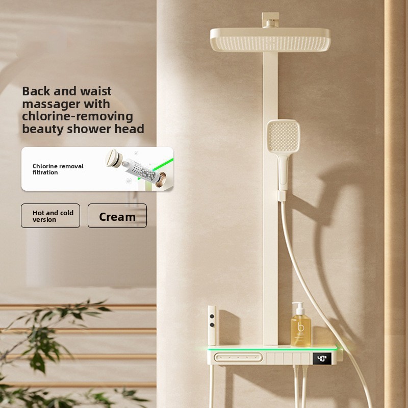 Home Bathroom Set - Inteligentny wyświetlacz cyfrowy, dechlorujący, upiększający skórę,