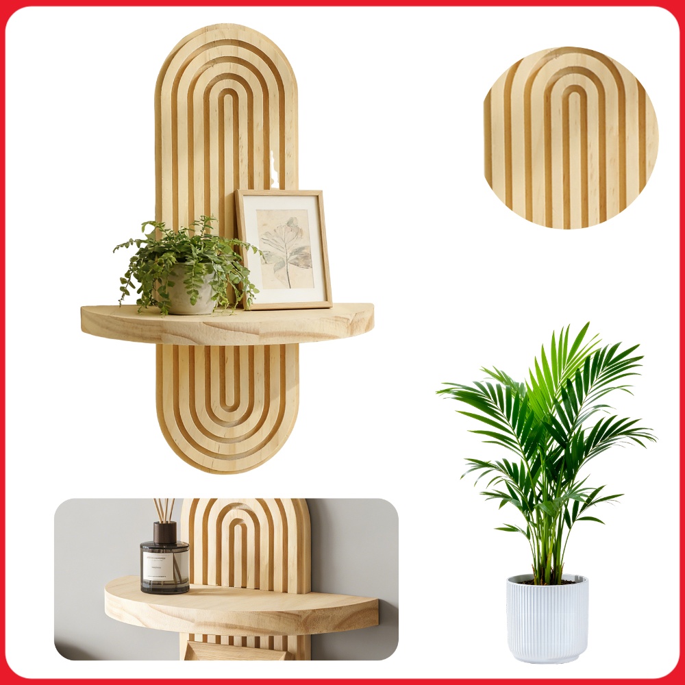 Home Bathroom Shelf - 1/2 sztuki – dekoracyjne, półwykrojone półki