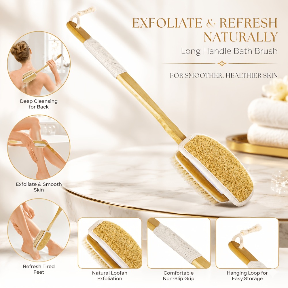 Home Bathroom Cleaning Machine - Długa drewniana szczotka do kąpieli z