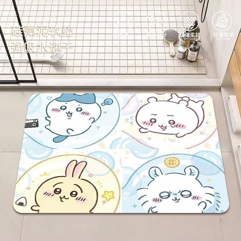 Home Goods Bathroom Mats - Anime Chiikawa Hachiware Usagi Mata do