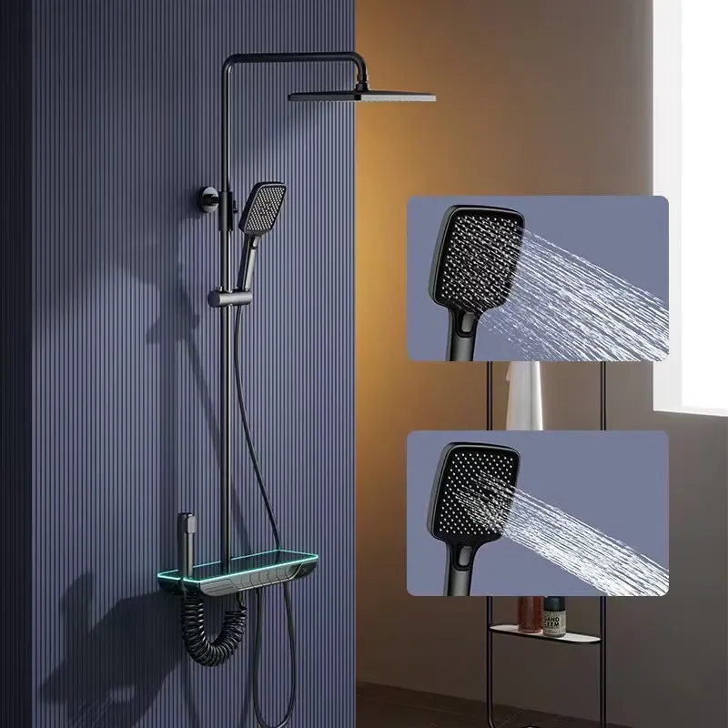 Home Bathroom Set - Inteligentny cyfrowy termostatyczny zestaw prysznicowy, mosiężna