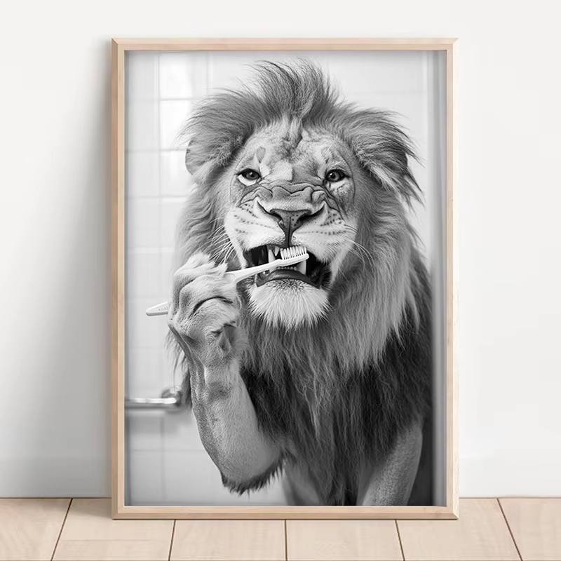 Czarno-biały zabawny plakat z  – Home Bathroom Images recenzja i cena