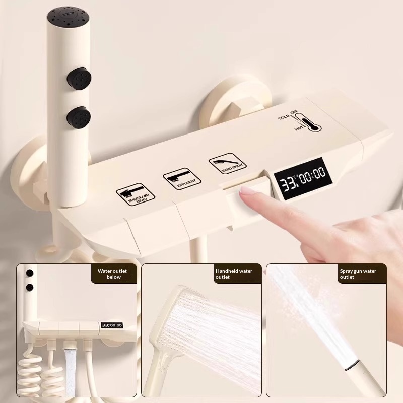 Kremowy Zestaw Prysznicowy Bez – Home Bathroom Set recenzja i cena