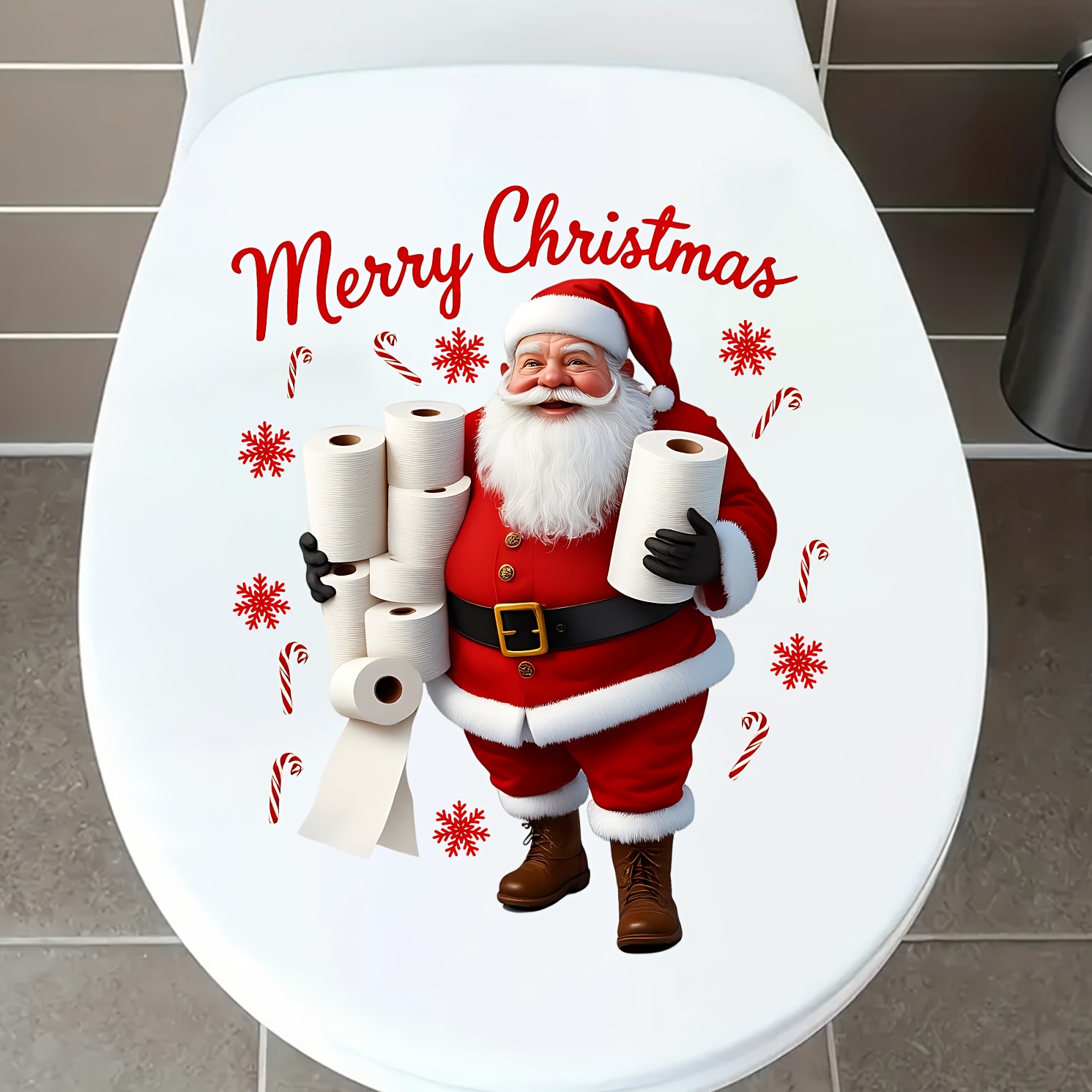 Zabawna naklejka na deskę sede – Home Bathroom Wallpaper recenzja i cena