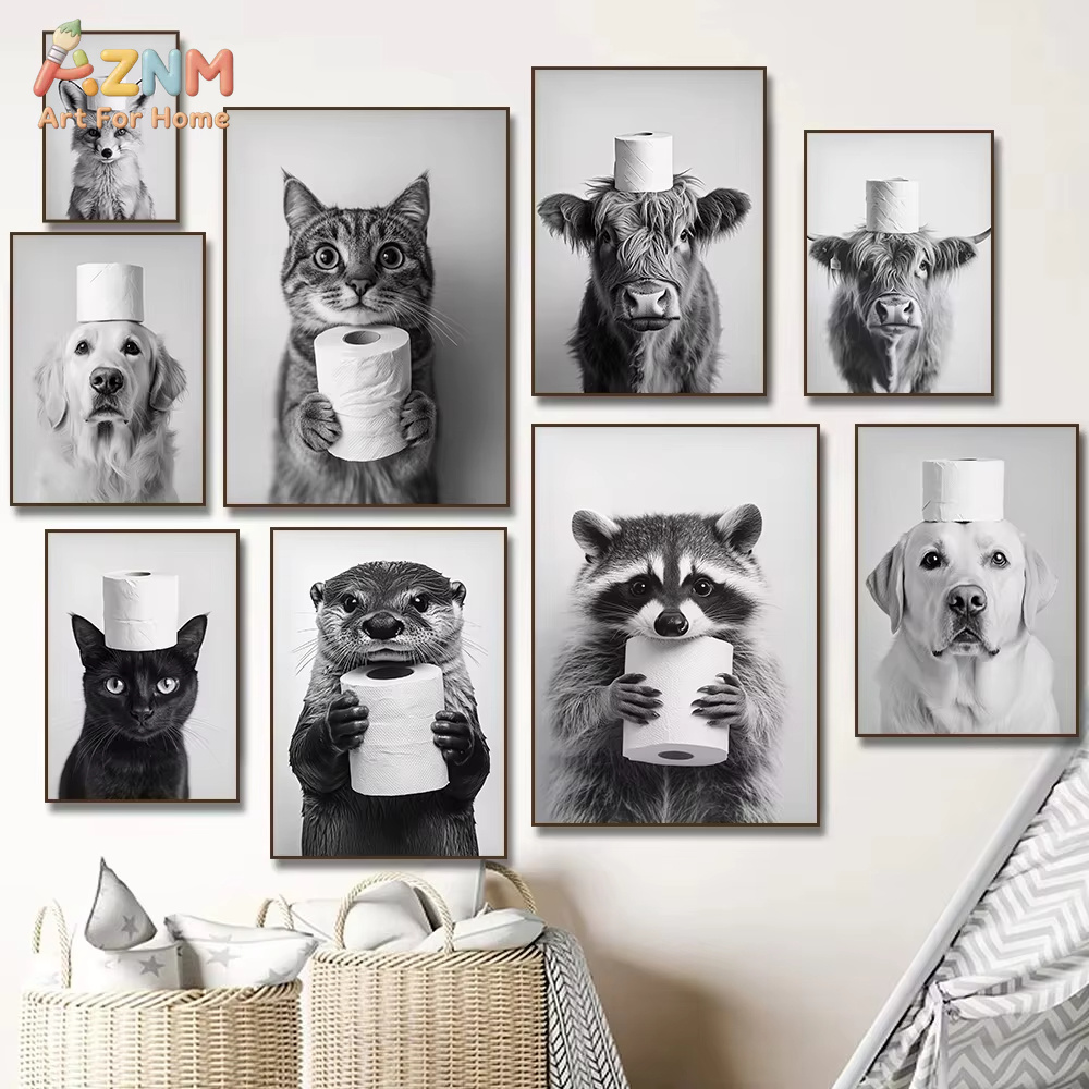 1 szt., Plakat na płótnie z kr – Home Bathroom Wallpaper recenzja i cena