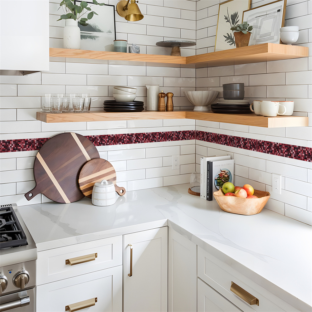 Czerwona mozaika Łazienka Wodo – Home Bathroom Wallpaper recenzja i cena