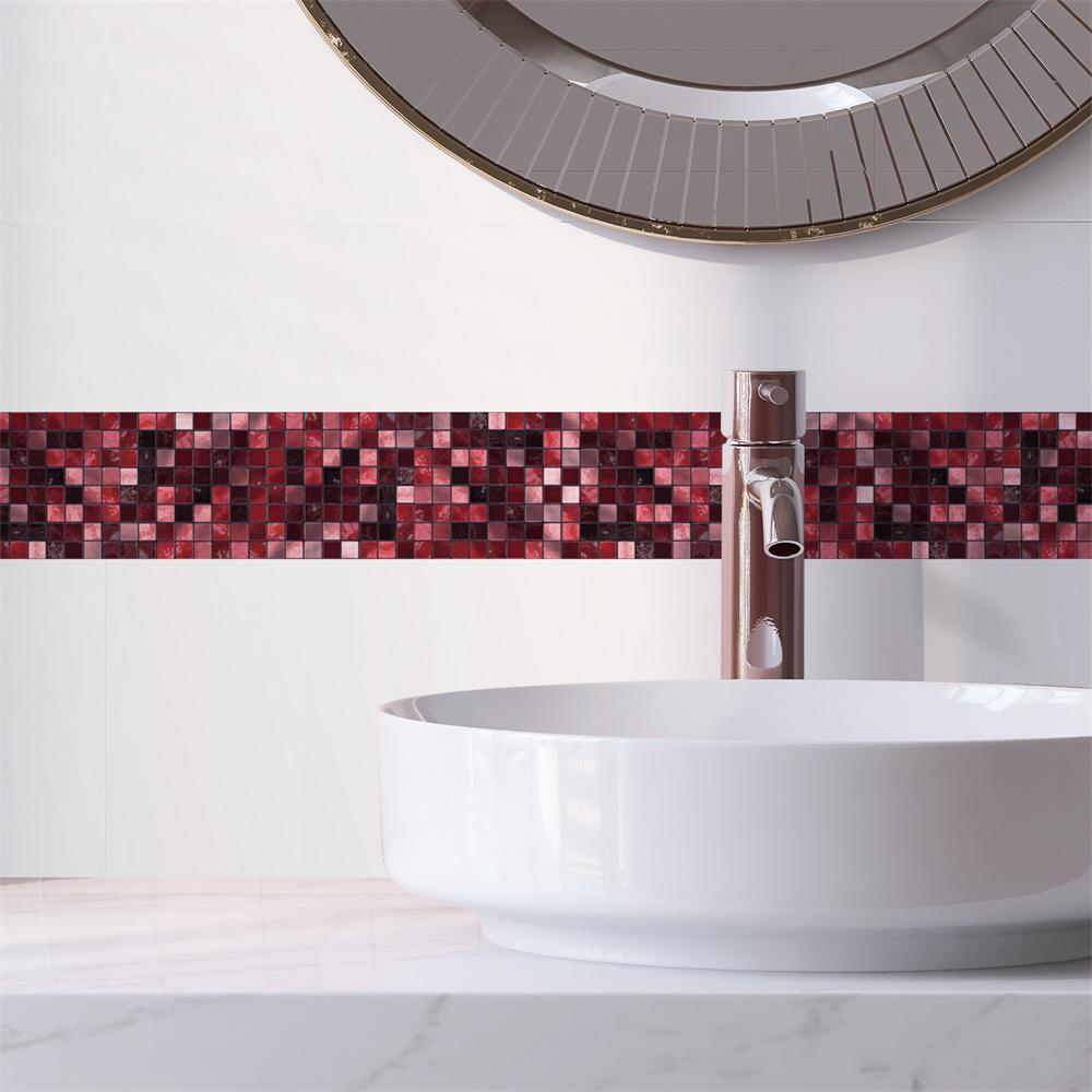 Czerwona mozaika Łazienka Wodo – Home Bathroom Wallpaper recenzja i cena