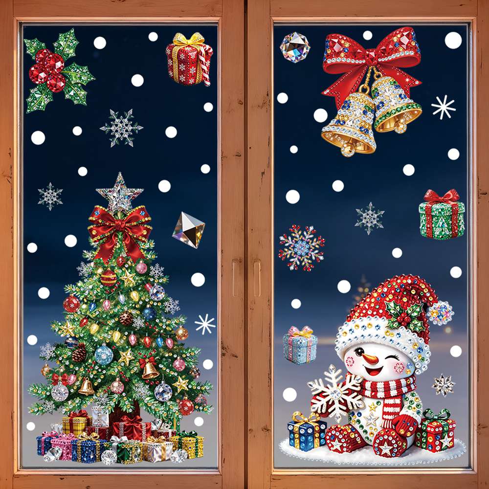 Naklejki na okno z choinką i b – Home Bathroom Window recenzja i cena
