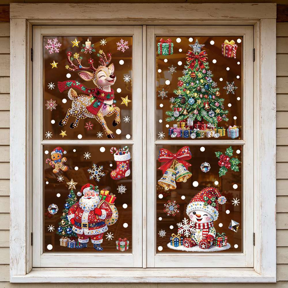Naklejki na okno z choinką i b – Home Bathroom Window recenzja i cena