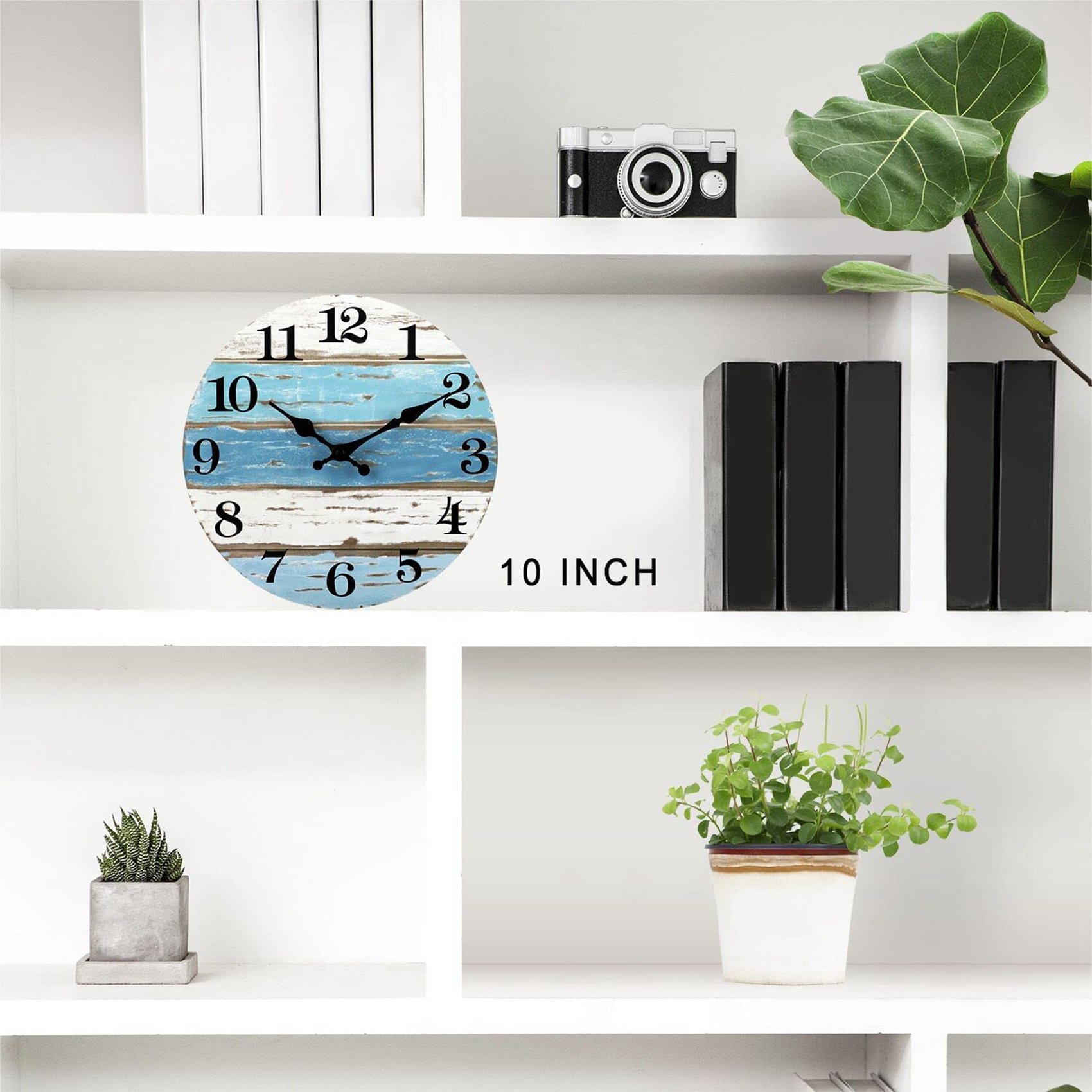 Zegar ścienny - Niebieski zega – Home Kitchen & Bathroom recenzja i cena