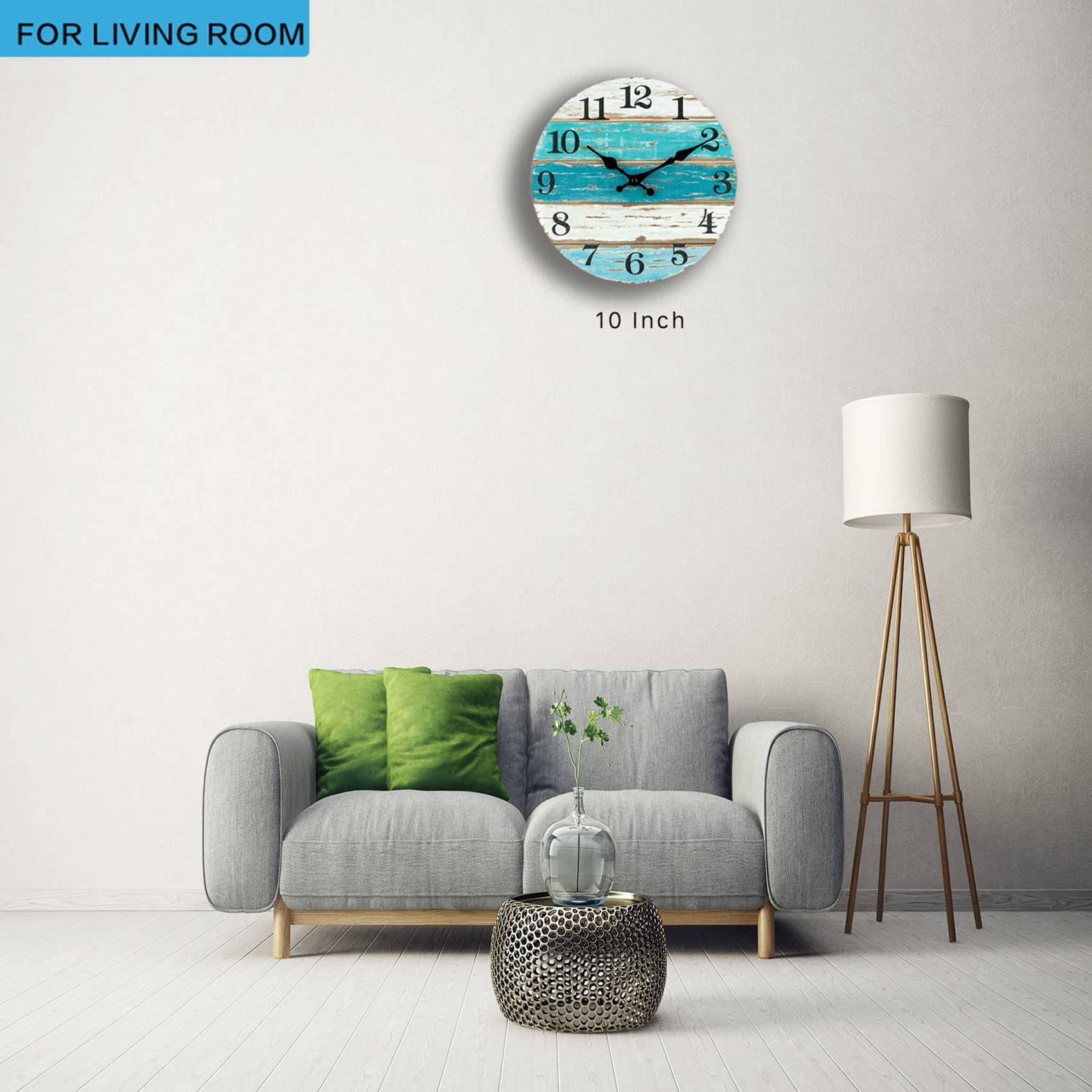 Zegar ścienny - Niebieski zega – Home Kitchen & Bathroom recenzja i cena
